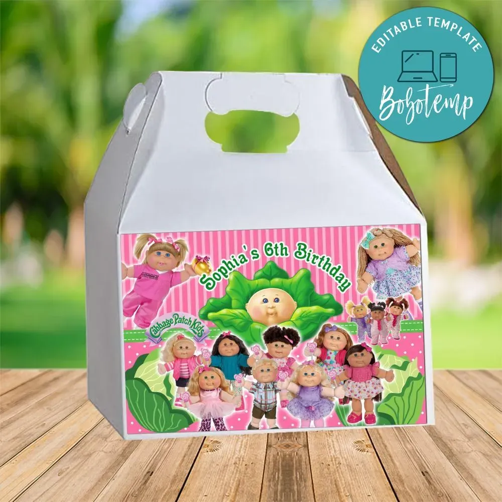 Cabbage Patch Gable Box Digital File Printable DIY | Bobotemp