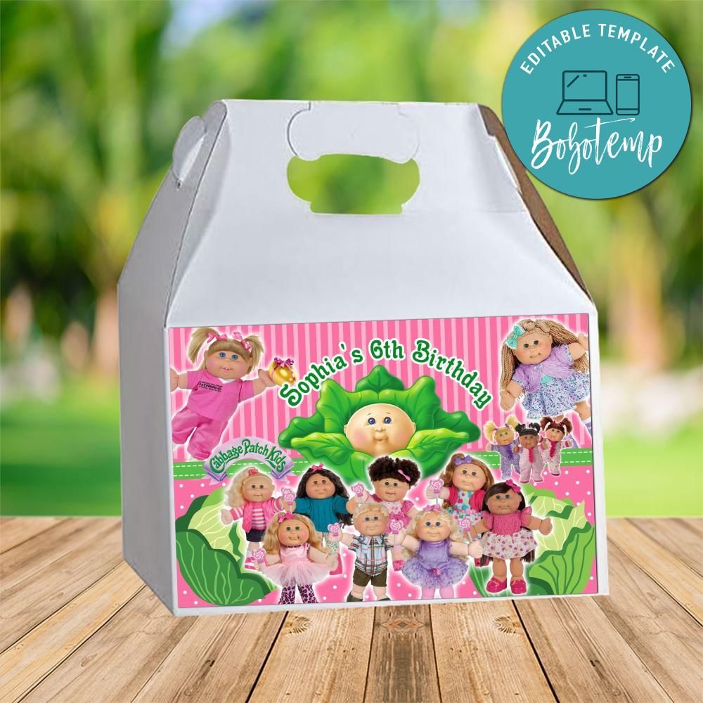 Cabbage Patch Gable Box Digital File Printable DIY Bobotemp Cabbage Patch Gable Box Digital File Printable DIY Bobotemp