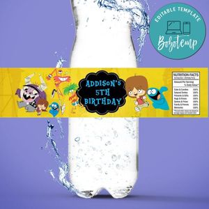 Foster's home Birthday Water Bottle Label Template to Print at Home Instant Download