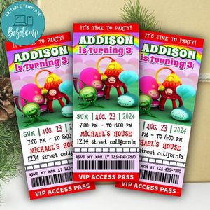 Buddi Ticket Invitation Customizable Template Instant Download