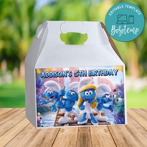Smurf Gable Box Digital File Printable Instant Download