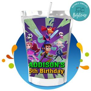 Legend Quest Capri Sun Birthday Labels Digital File Printable Instant Download