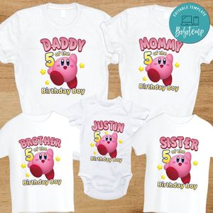 Kirby Birthday Family Trip Vacation T-Shirt
