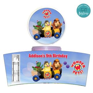 Wonder Pets Cotton Candy Label Template To Print At Home Instant Download