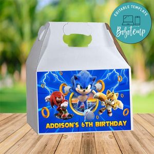 Sonic Gable Box Digital File Printable Instant Download