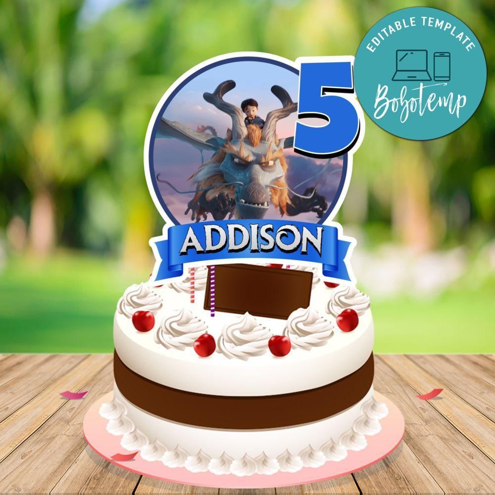 Dragonkeeper Cake Topper Template Printable Instant Download