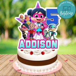 Starbeam Cake Topper Template Printable Instant Download