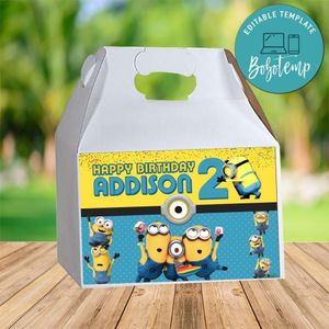 Minion Gable Box Digital File Printable Instant Download