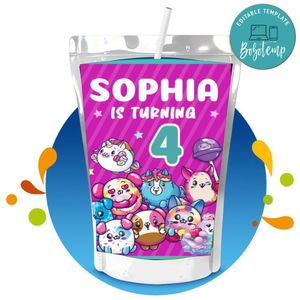 Pikmi pops Capri Sun Birthday Labels Digital File Printable Instant Download