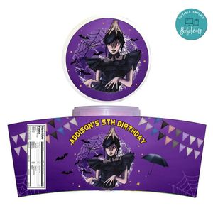 Wednesday Cotton Candy Label Template To Print At Home Instant Download