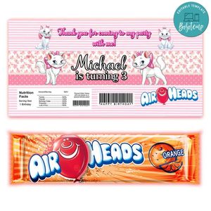 Marie Airhead Candy Wrapper Template Printable Instant Download
