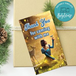 Snow White 2025 Thank You Tag Customizable Template To Print At Home Instant Download