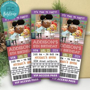 Ada Twist Scientist Ticket Invitation Customizable Template Instant Download