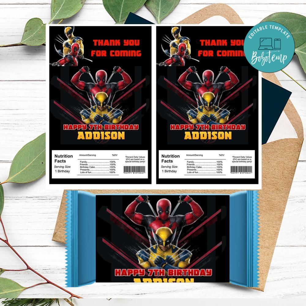 Deadpool &amp; Wolverine Rice Krispies Treats Template Printable | Bobotemp