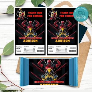 Deadpool & Wolverine Rice Krispies Treats Template Printable Instant Download