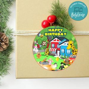 Adopt Me Circle Stkicer Template Customizable to Print at Home Instant Download