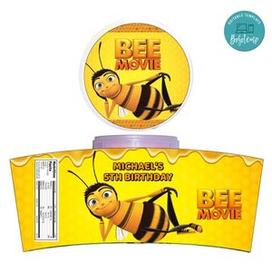 Bee Movie Cotton Candy Label Template To Print At Home Instant Download