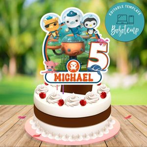 Octonauts Cake Topper Template Printable Instant Download
