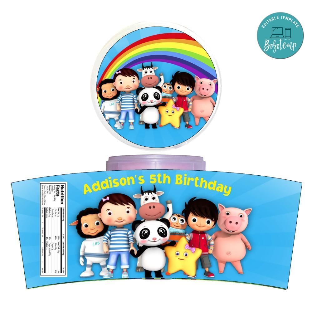 Little Baby Bum Cotton Candy Label Template To Print At Home Instant Download