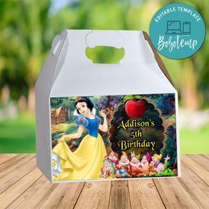 Snow White Gable Box Digital File Printable Instant Download