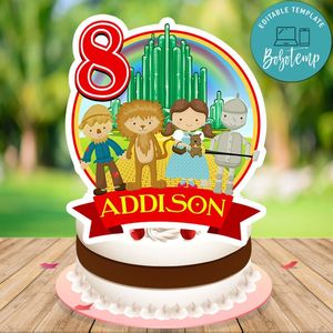 The wizard of oz Cake Topper Template Printable Instant Download
