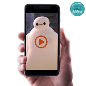 Big Hero 6 Video Invitation Digital Template Customizable Instant Download