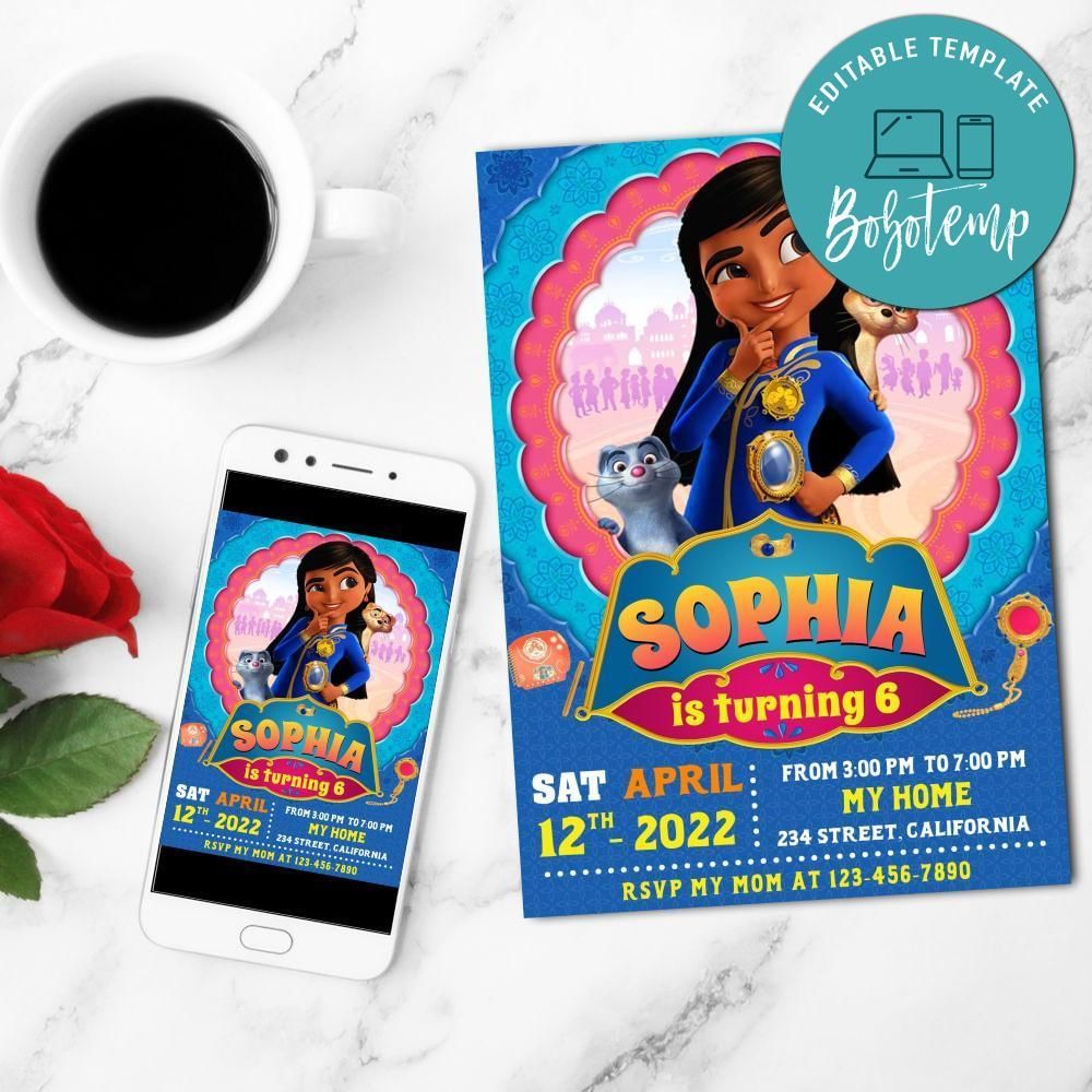 Mira Royal Detective Mobile Invite Customizable Template Instant Download