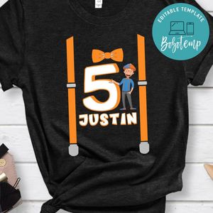 Blippi Birthday Boy Party PNG file template