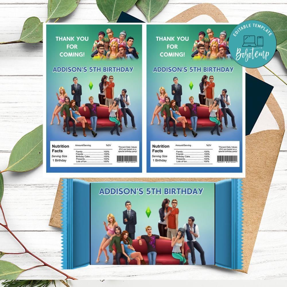 The Sims 4 Rice Krispies Treats Template Printable Instant Download