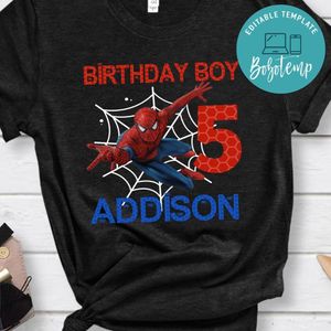 Spiderman Birthday Boy PNG file template