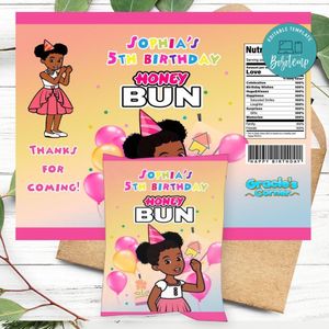Gracie's Corner Honeybun Snack Bag Digital File Printable Instant Download
