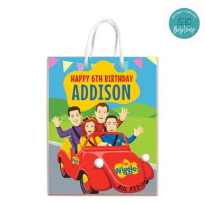 Wiggles Gift Bag Label Template Printable Instant Download