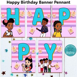 Gracie's Corner Banner Pennant Digital File Template Instant Download
