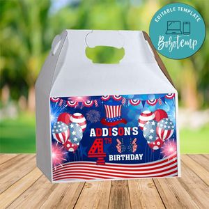 4th Of July Gable Box Digital File Printable Instant Download