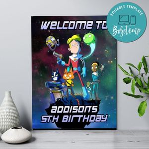 Final Space Birthday Welcome Sign Digital File Printable Instant Download