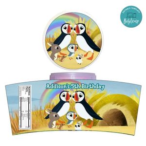 Puffin Rock Cotton Candy Label Template To Print At Home Instant Download