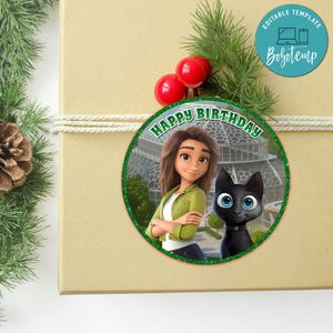 Sam Greenfield Luck Circle Sticker Template Customizable to Print at Home Instant Download