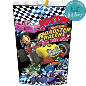 Mickey Roadster Racers Capri Sun Birthday Labels Digital File Printable Instant Download
