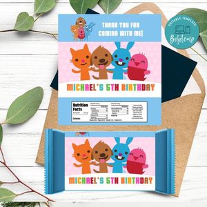 Sago Mini Candy Bar Label Customizable Template Instant Download