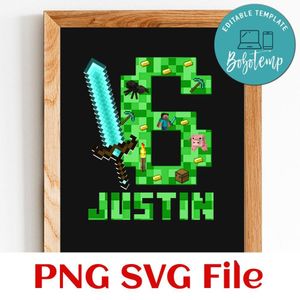 Minecraft Customer request PNG file template