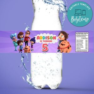 Kazoops Bottle Label Birthday Water Bottle Label Template to Print at Home Instant Download
