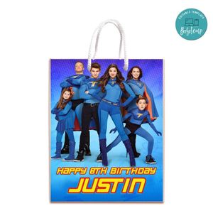 Thundermans Gift Bag Label Template Printable Instant Download