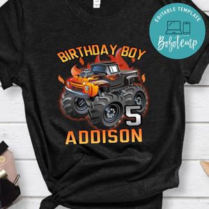 Monster truck Birthday Boy PNG file template