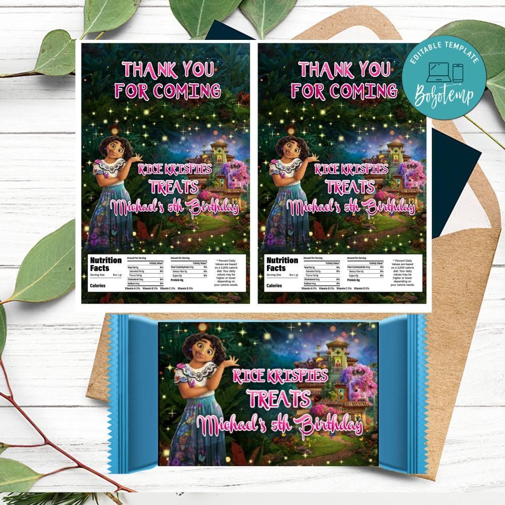 Rice krispie treats label template