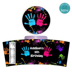 Hi Five Cotton Candy Label Template To Print At Home Instant Download