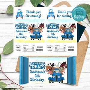 Little Blue Truck Rice Krispies Treats Template Printable Instant Download
