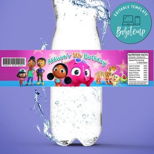 Deepa & Anoop Birthday Water Bottle Label Template to Print at Home Instant Download