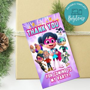 Starbeam Thank You Tag Customizable Template To Print At Home Instant Download