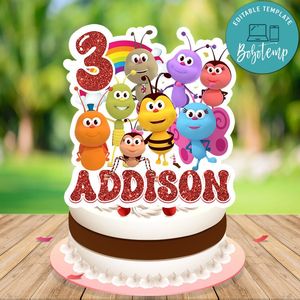 Bichikids Cake Topper Template Printable Instant Download