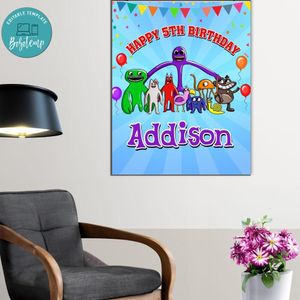 Garten Of Banban Birthday Poster Digital File Printable Instant Download